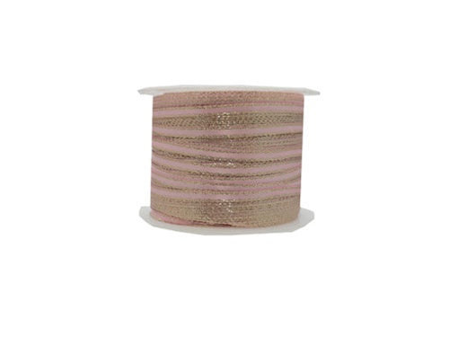 Load image into Gallery viewer, 1/8&quot; Satin Ribbon w/ Metallic Edges (50 Yds)
