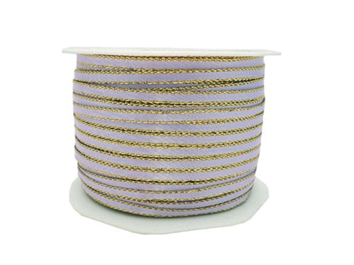 Load image into Gallery viewer, 1/8&quot; Satin Ribbon w/ Metallic Edges (50 Yds)
