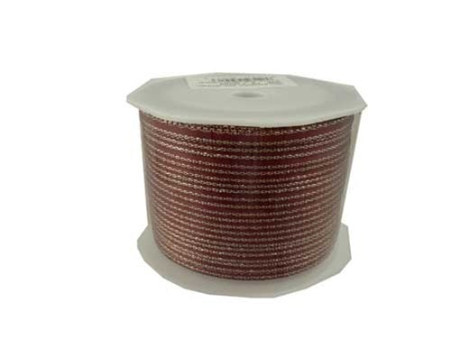 Load image into Gallery viewer, 1/8" Satin Ribbon w/ Metallic Edges (50 Yds)