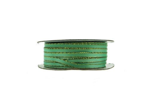 Load image into Gallery viewer, 1/8" Satin Ribbon w/ Metallic Edges (50 Yds)