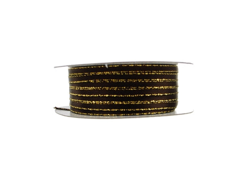 Load image into Gallery viewer, 1/8" Satin Ribbon w/ Metallic Edges (50 Yds)