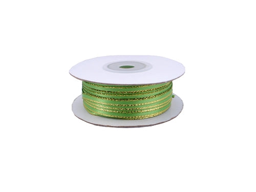 Load image into Gallery viewer, 1/8" Satin Ribbon w/ Metallic Edges (50 Yds)