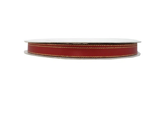 3/8" Satin Ribbon w/ Metallic Edges (50 Yds)