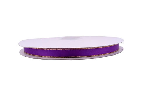 Load image into Gallery viewer, 3/8&quot; Satin Ribbon w/ Metallic Edges (50 Yds)
