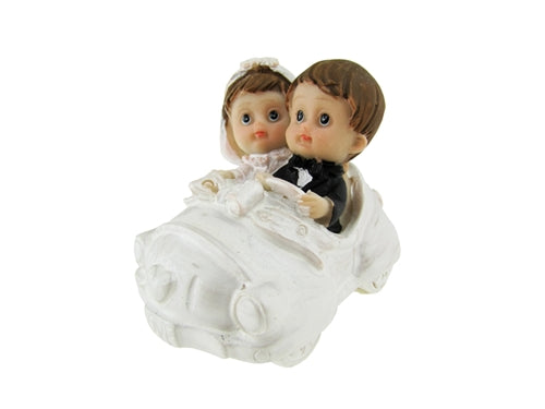 3.25" Wedding Couple in Buggy Favor (With Gift Box) (12 Pcs)