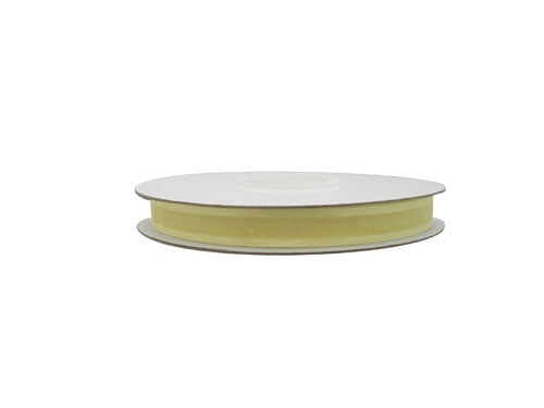 Cinta de organza transparente brillante de 3/8" con bordes satinados (25 yardas)