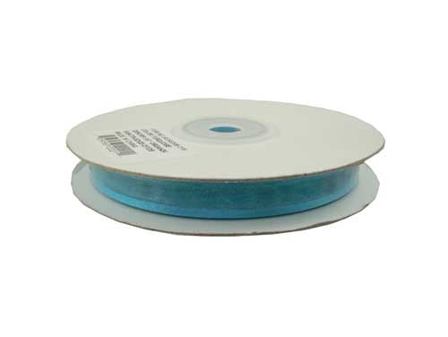 Cinta de organza transparente brillante de 3/8" con bordes satinados (25 yardas)