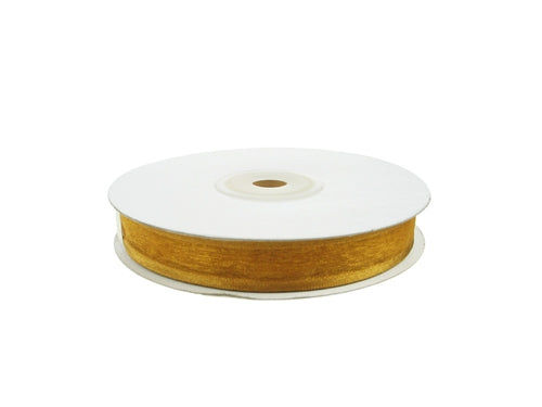 Cinta de organza transparente brillante de 3/8" con bordes satinados (25 yardas)