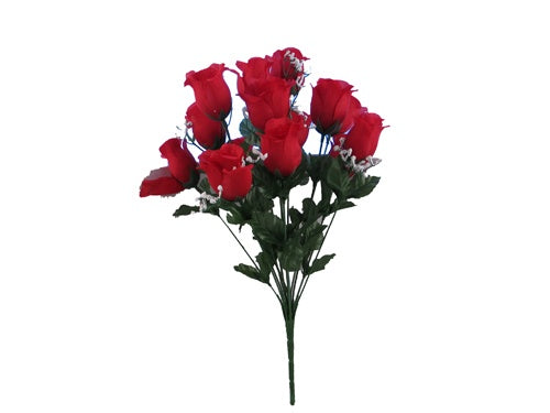 CLEARANCE - 18" Silk Rose Flower Bouquet - 14 Heads (1 Pc)