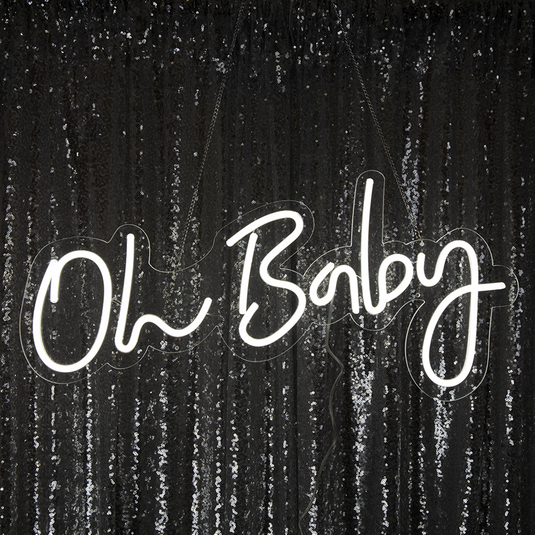 12"x23" Neon Light Sign "Oh Baby" (1 Pc)