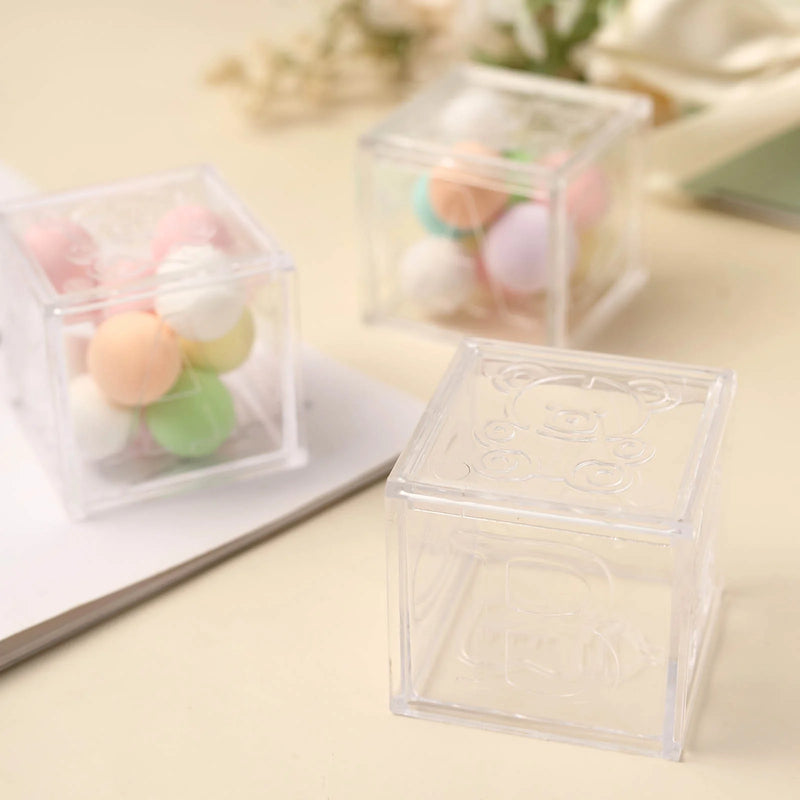 Load image into Gallery viewer, 2&quot; Plastic BABY BLOCKS Favor Box (12 Pcs)
