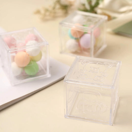 2" Plastic BABY BLOCKS Favor Box (12 Pcs)