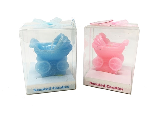 Load image into Gallery viewer, Clearance - 2.75&quot; Baby Carriage Scented Candle (With Gift Box) (12 Pcs)
