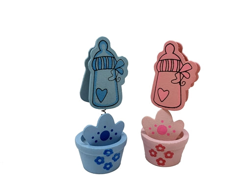 Clearance - 3" Baby Bottle - Spring Bobble Favor (12 Pcs)