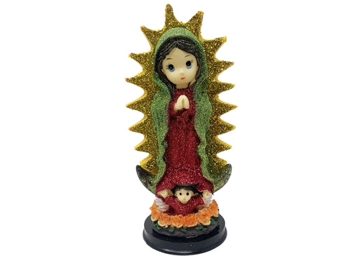 10.25" Virgen de Guadalupe figurine- Baby Face (1 Pc)