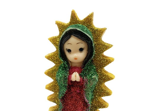 Figurilla Virgen de Guadalupe 5.5"- Carita de Bebé (1)