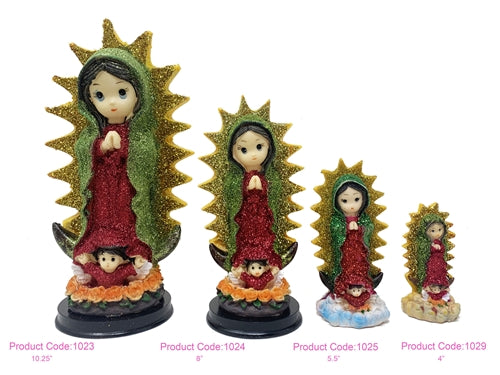 4.0" Virgen de Guadalupe figurine- Baby Face (1 Pc)