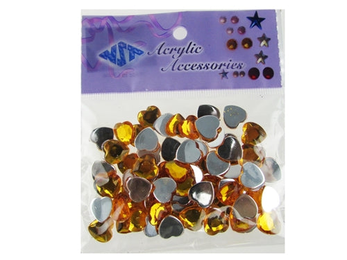 Load image into Gallery viewer, Clearance - 3/8&quot; Acrylic Embellishments - Heart Design (Approx. 80)
