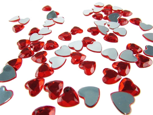 Load image into Gallery viewer, Clearance - 3/8&quot; Acrylic Embellishments - Heart Design (Approx. 80)
