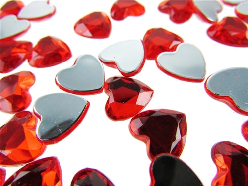 Load image into Gallery viewer, Clearance - 3/8&quot; Acrylic Embellishments - Heart Design (Approx. 80)

