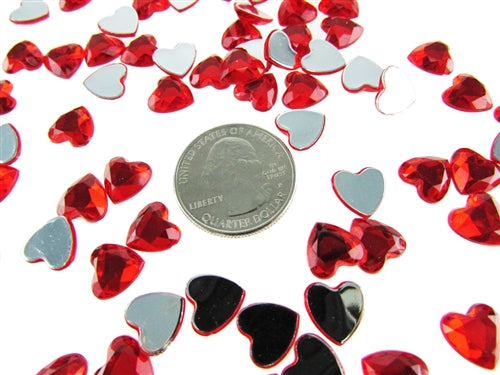 Load image into Gallery viewer, Clearance - 3/8&quot; Acrylic Embellishments - Heart Design (Approx. 80)
