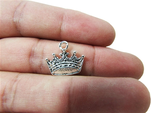 Miniature 0.75" Crown Metal Charm (36 Pcs)