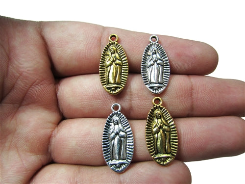 Miniature 0.75" Guadalupe Metal Charm (36 Pcs)