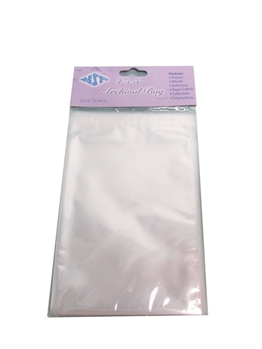 4" x 5" Clear Flat Archival Bag - For Invitations (50 Pcs)