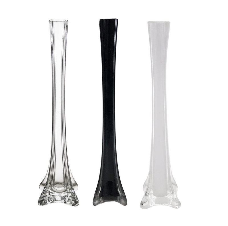 Load image into Gallery viewer, 12&quot; Glass Eiffel Tower Vase (12 PACK)
