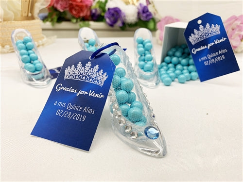 Load image into Gallery viewer, 3&quot; Personalized Quinceanera Favor Tags (24)
