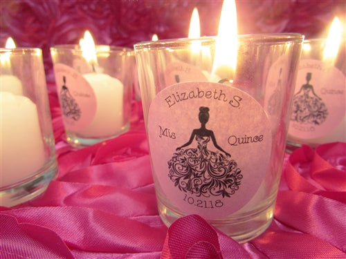 Load image into Gallery viewer, Custom Quinceanera Stickers - Round (1 Sheet)
