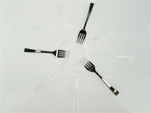 Mini Plastic Dessert Forks (36 Pcs)