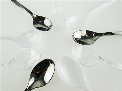 Mini Plastic Dessert Spoons (36 Pcs)