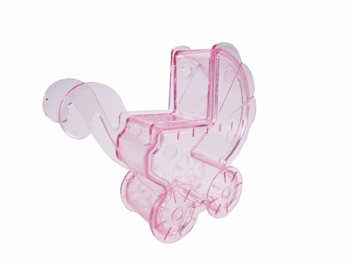 2.5" Plastic BABY CARRIAGE Favor Box (12 Pcs)