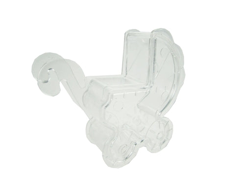 2.5" Plastic BABY CARRIAGE Favor Box (12 Pcs)