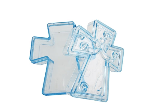 Caja de plástico de 2.5 in con CRUZ RELIGIOSA (12)