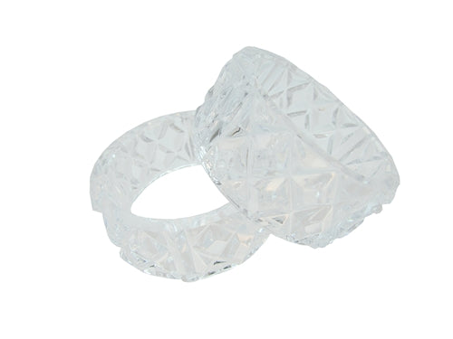 Diamond Acrylic Napkin Holder Rings (12 Pcs)