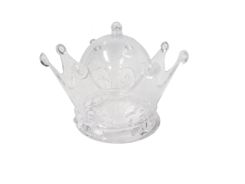 3.25" Plastic Crown Favor Box (12 Pcs)