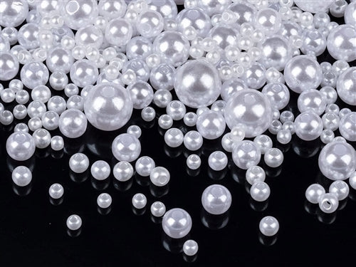 White Loose Pearl Beads (1 lb Bag)