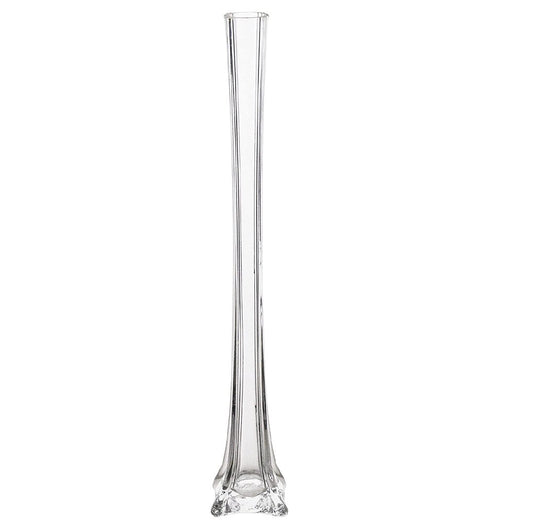 Glass Eiffel Tower Vases H-20, Set of 12