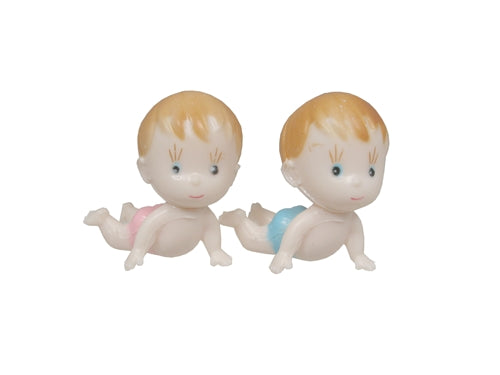 1.75" Small Plastic Crawling Baby (12 Pcs)