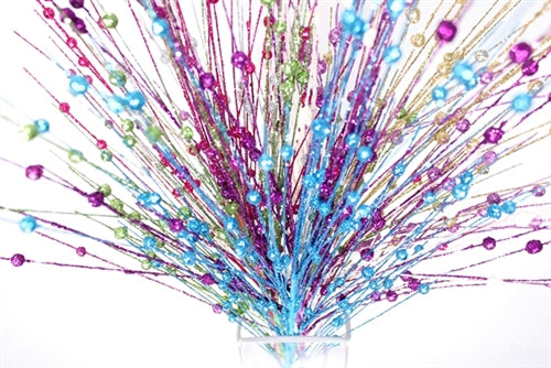 LIQUIDACIÓN - Spray floral con cuentas Super Sparkle de 35" (1)