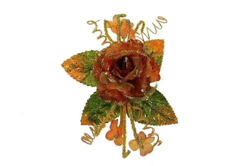 LIQUIDACIÓN - Flores de novia súper brillantes con brotes en espiral (12)
