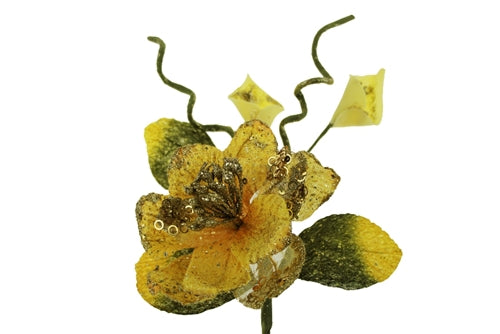 Load image into Gallery viewer, 16&quot; Sparkle Magnolia Flower w/ Calla Lily (1 Pc)
