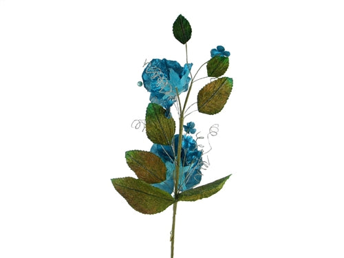 LIQUIDACIÓN - Super Sparkle Rose Flower de 28" con spray perlado (1)