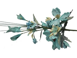 Ramo de flores de lirio de cala y magnolia topiaria de látex de 26" (1)