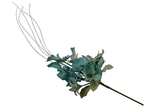Ramo de flores de lirio de cala y magnolia topiaria de látex de 26