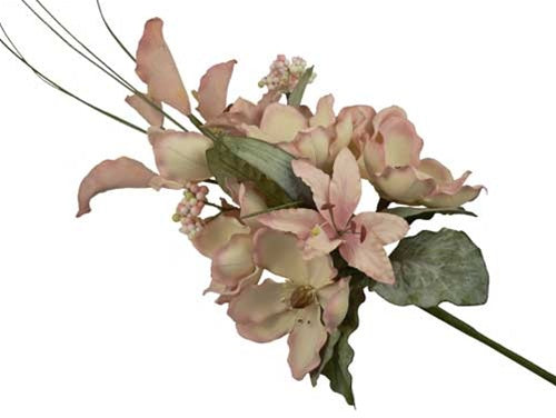 Ramo de flores de lirio de cala y magnolia topiaria de látex de 26" (1)