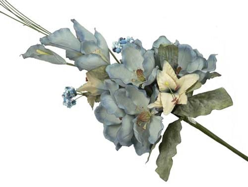 Ramo de flores de lirio de cala y magnolia topiaria de látex de 26" (1)