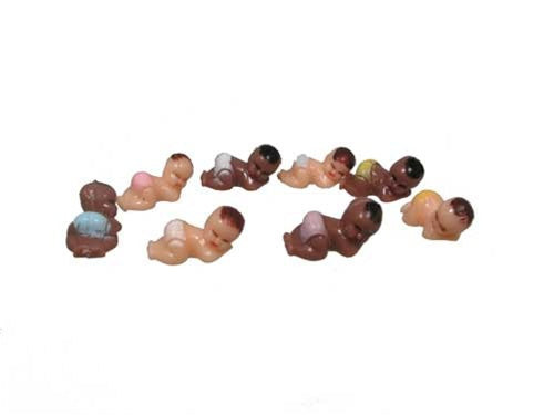 Load image into Gallery viewer, 3/4&quot; X-Small Plastic Sleeping Baby Figurines (12 Pcs)
